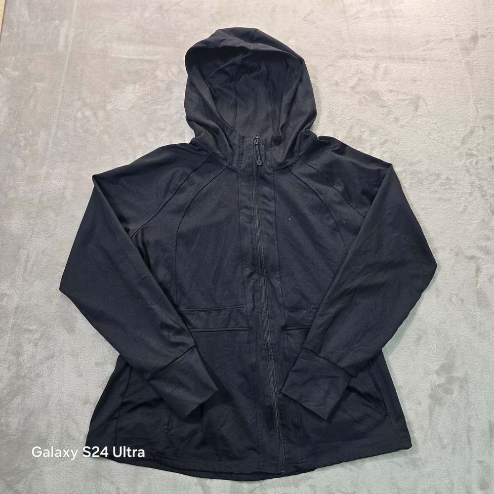 RBX Live Life Active Womens XL Black Full Zip Hoodie Jacket CR8060 Activewear
